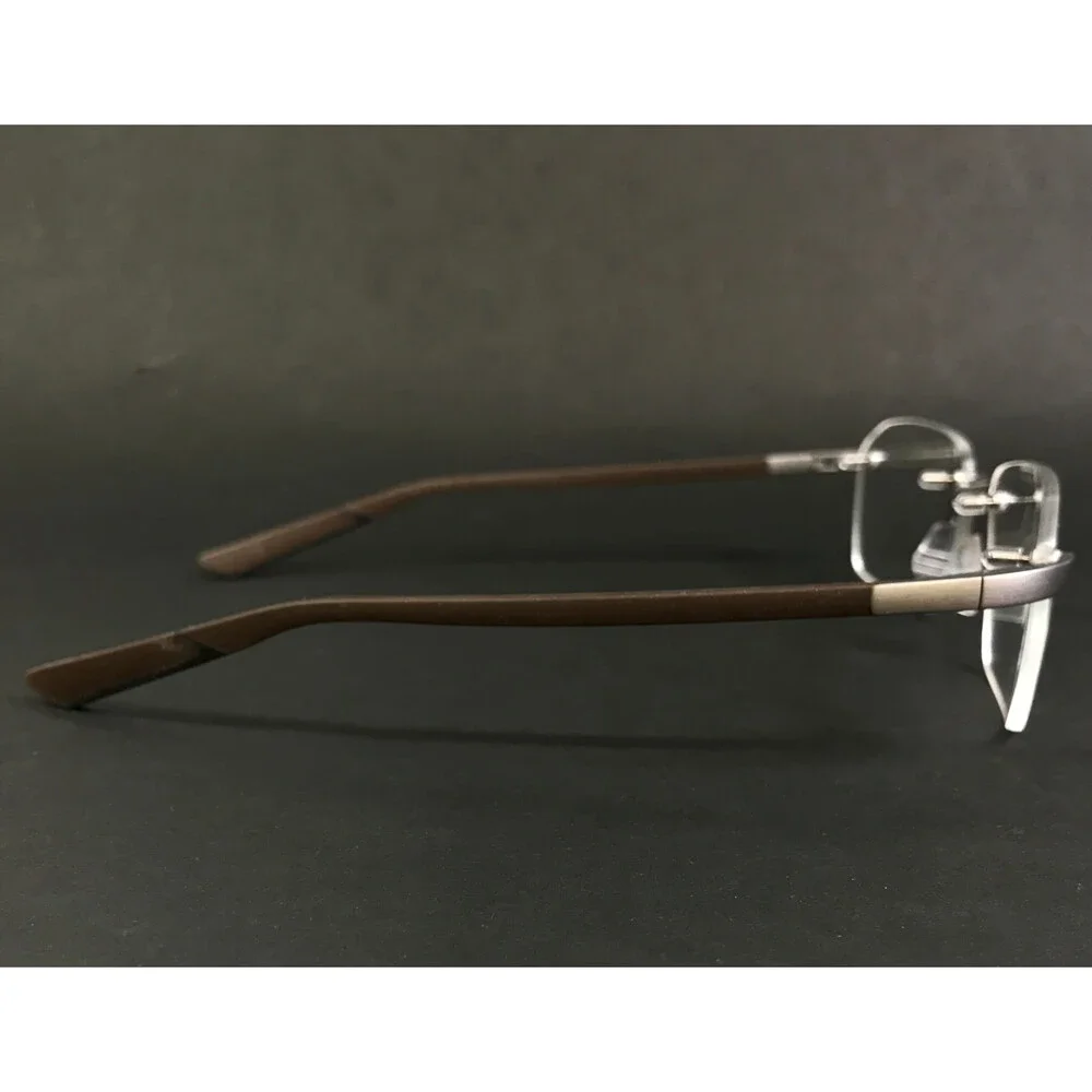 McLaren Eyeglasses Frames ML MS-85O09 C03 Brown Gray Rimless Rectangle 55-17-145